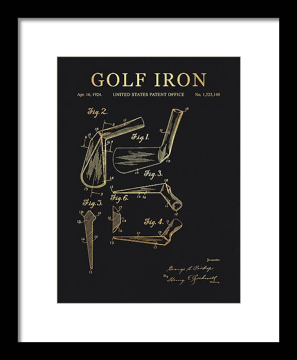 Golf Iron Gold Patent Us1525148a