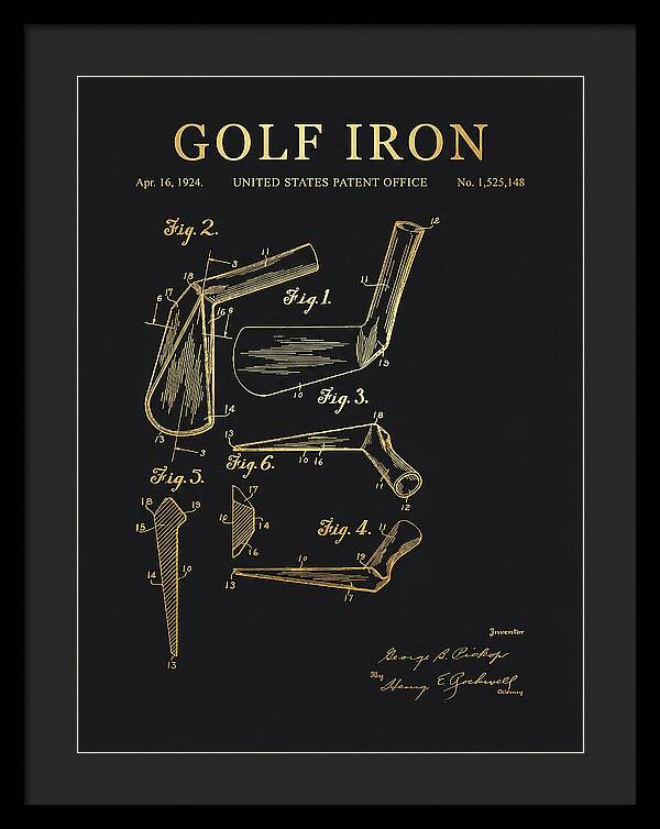 Golf Iron Gold Patent Us1525148a
