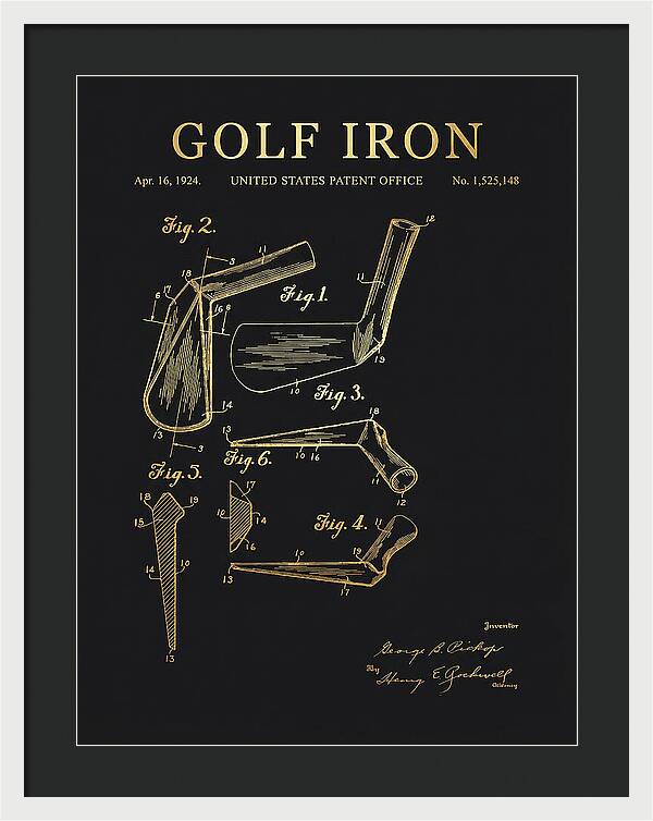 Golf Iron Gold Patent Us1525148a