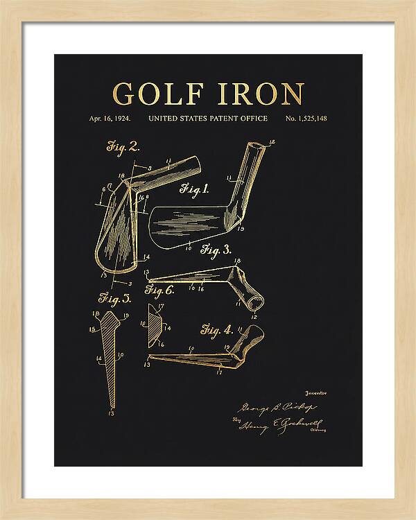 Golf Iron Gold Patent Us1525148a
