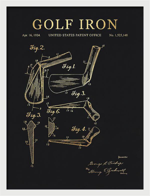 Golf Iron Gold Patent Us1525148a