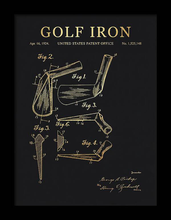 Golf Iron Gold Patent Us1525148a