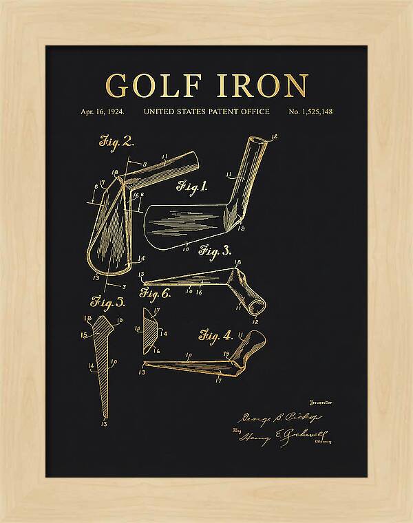 Golf Iron Gold Patent Us1525148a