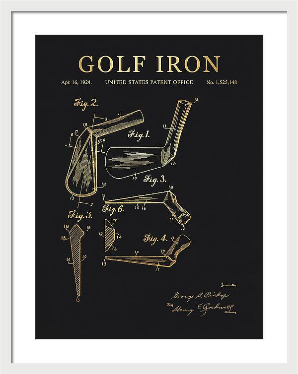 Golf Iron Gold Patent Us1525148a
