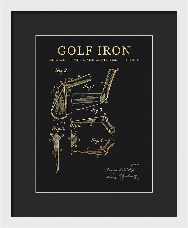 Golf Iron Gold Patent Us1525148a