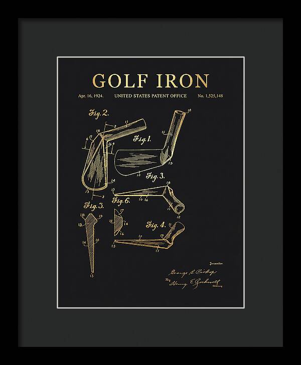 Golf Iron Gold Patent Us1525148a