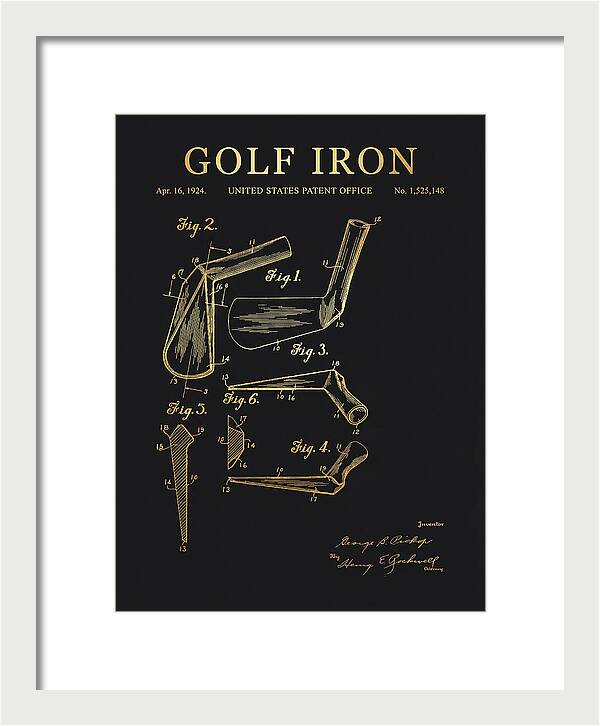 Golf Iron Gold Patent Us1525148a