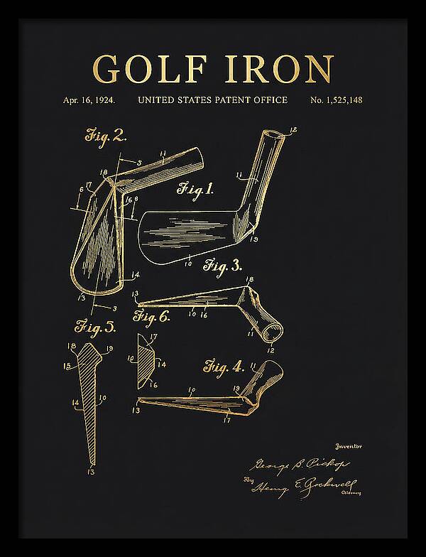 Golf Iron Gold Patent Us1525148a
