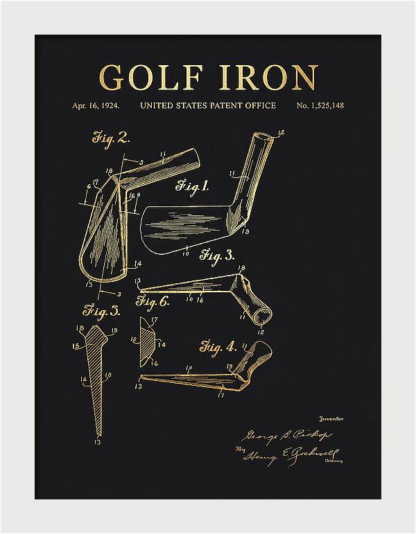Golf Iron Gold Patent Us1525148a