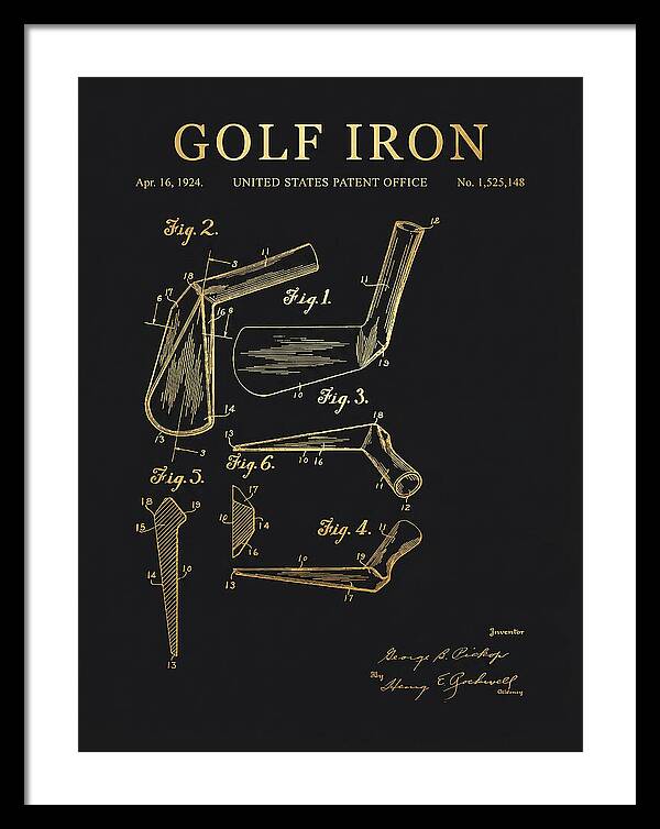 Golf Iron Gold Patent Us1525148a