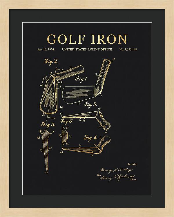 Golf Iron Gold Patent Us1525148a