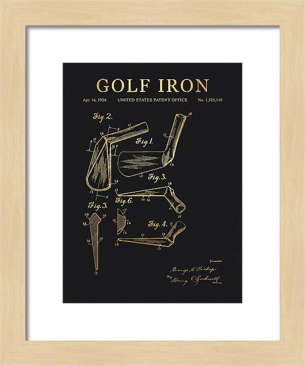Golf Iron Gold Patent Us1525148a