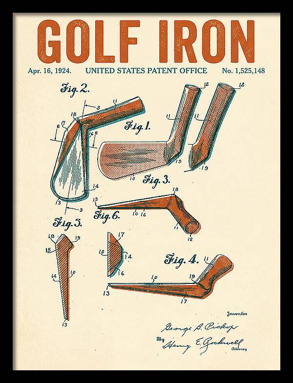 Golf Iron Retro Patent Us1525148a