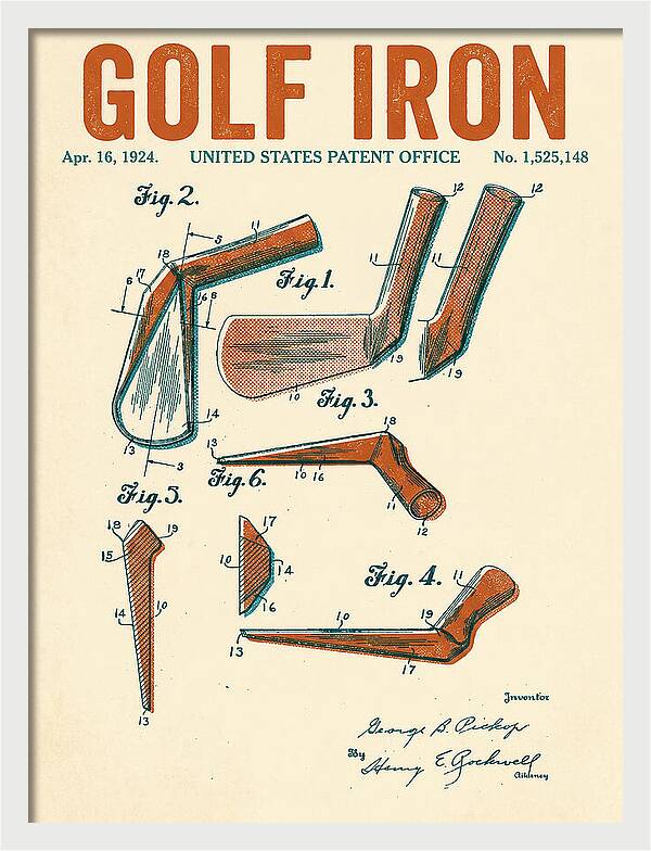Golf Iron Retro Patent Us1525148a