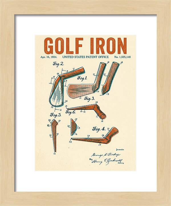 Golf Iron Retro Patent Us1525148a