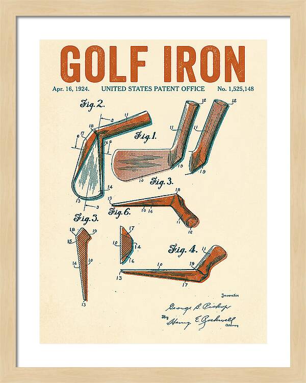 Golf Iron Retro Patent Us1525148a