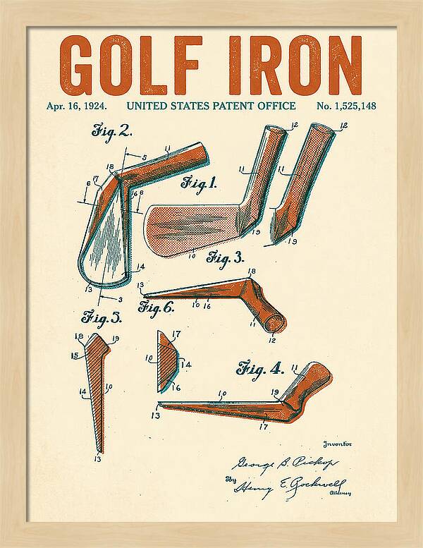 Golf Iron Retro Patent Us1525148a