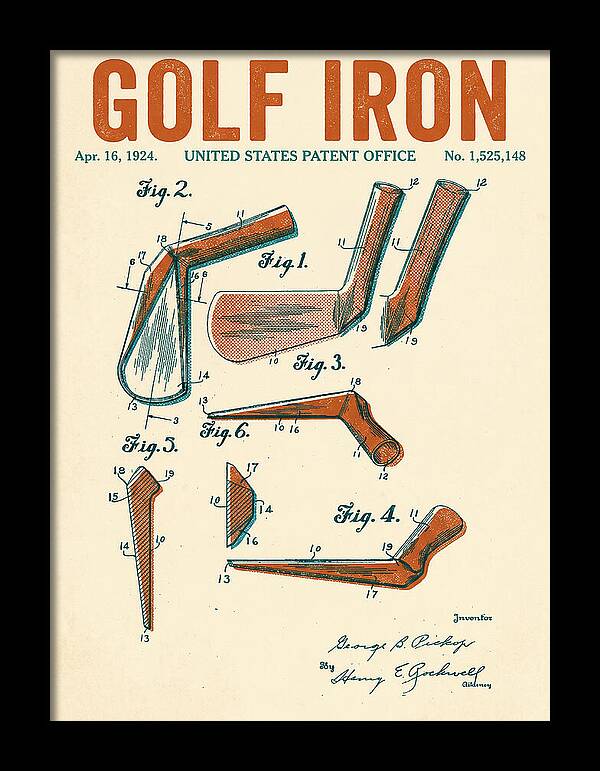 Golf Iron Retro Patent Us1525148a