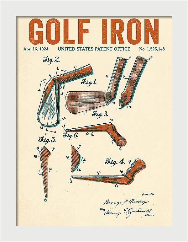 Golf Iron Retro Patent Us1525148a