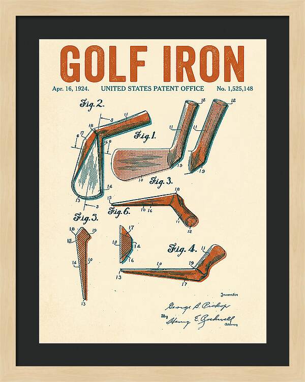 Golf Iron Retro Patent Us1525148a