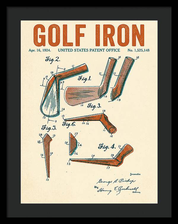 Golf Iron Retro Patent Us1525148a