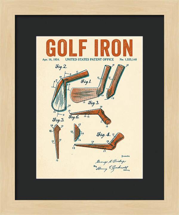 Golf Iron Retro Patent Us1525148a