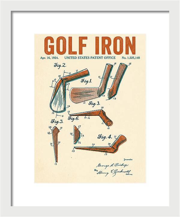 Golf Iron Retro Patent Us1525148a