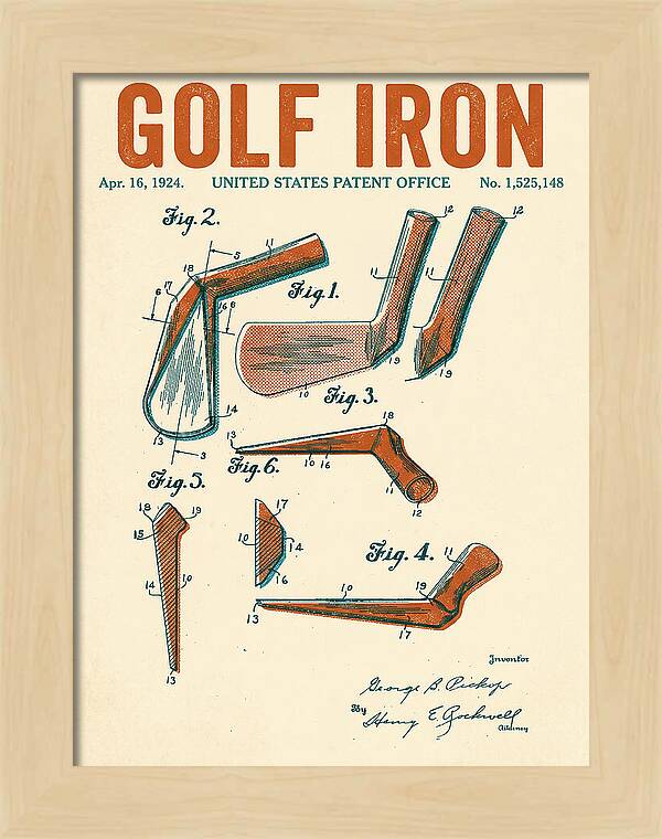 Golf Iron Retro Patent Us1525148a