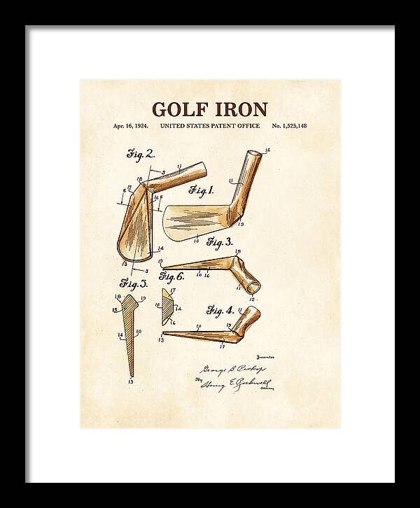 Golf Iron Watercolor Patent Us1525148a