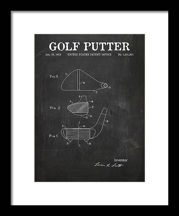 Golf Putter Chalkboard Patent Us1531821a