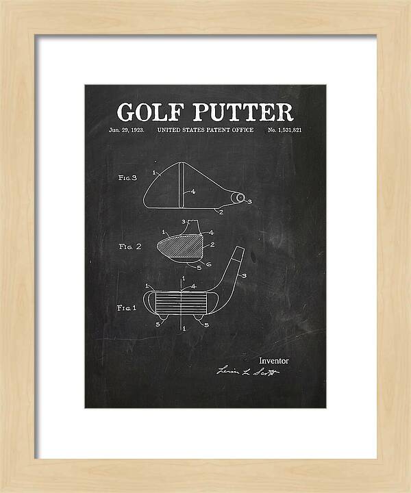Golf Putter Chalkboard Patent Us1531821a