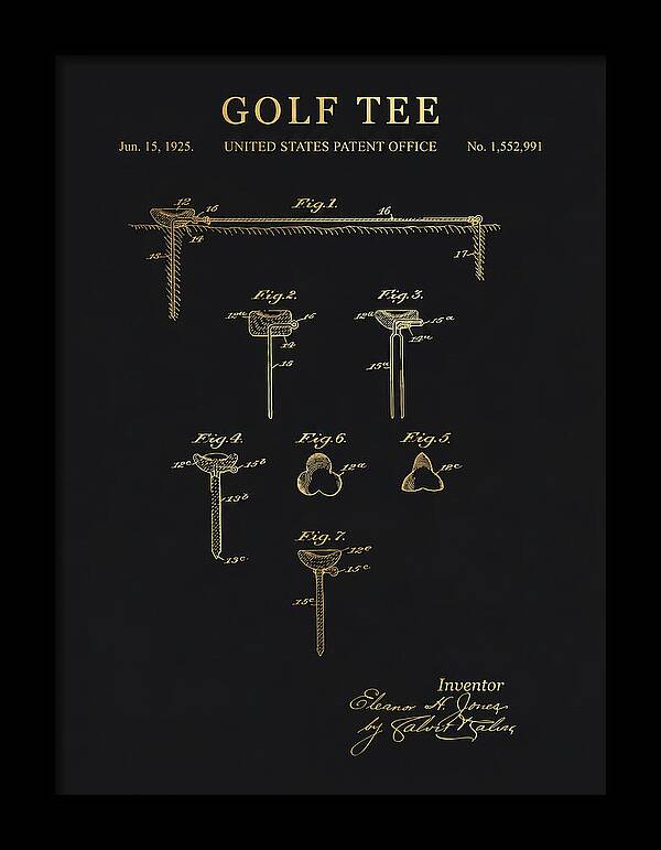 Golf Tee Gold Patent Us1552991a