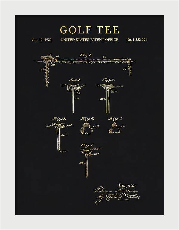 Golf Tee Gold Patent Us1552991a