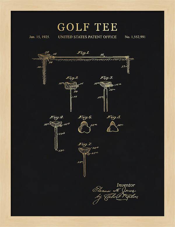 Golf Tee Gold Patent Us1552991a
