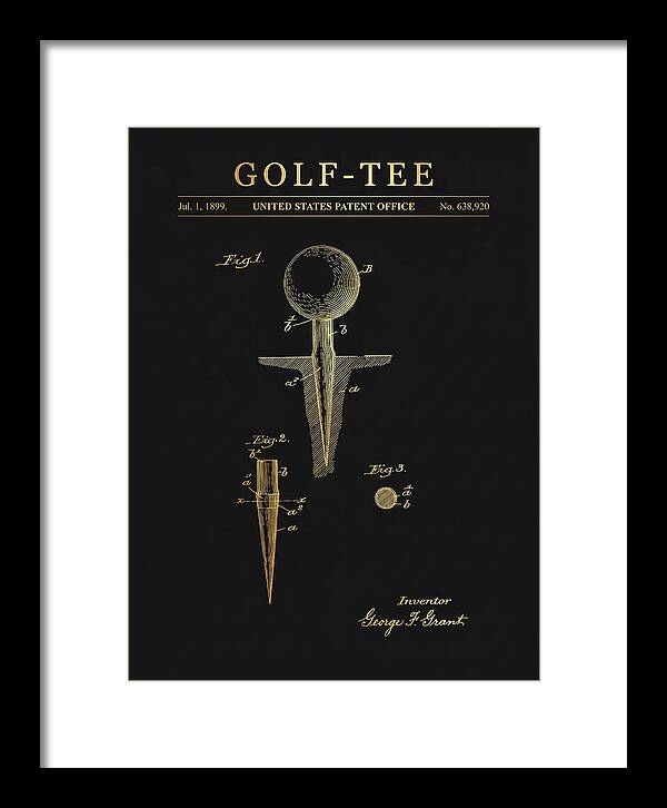 Golf Tee Gold Patent Us638920a