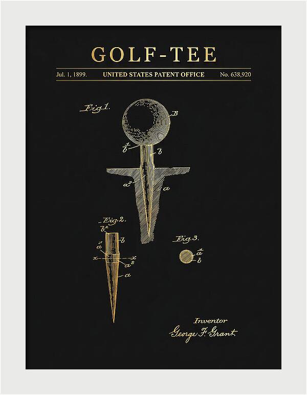 Golf Tee Gold Patent Us638920a