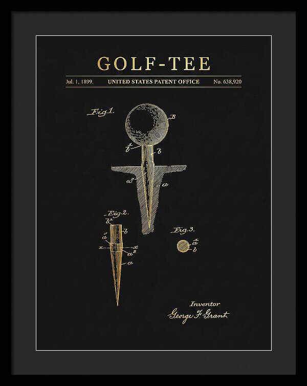 Golf Tee Gold Patent Us638920a