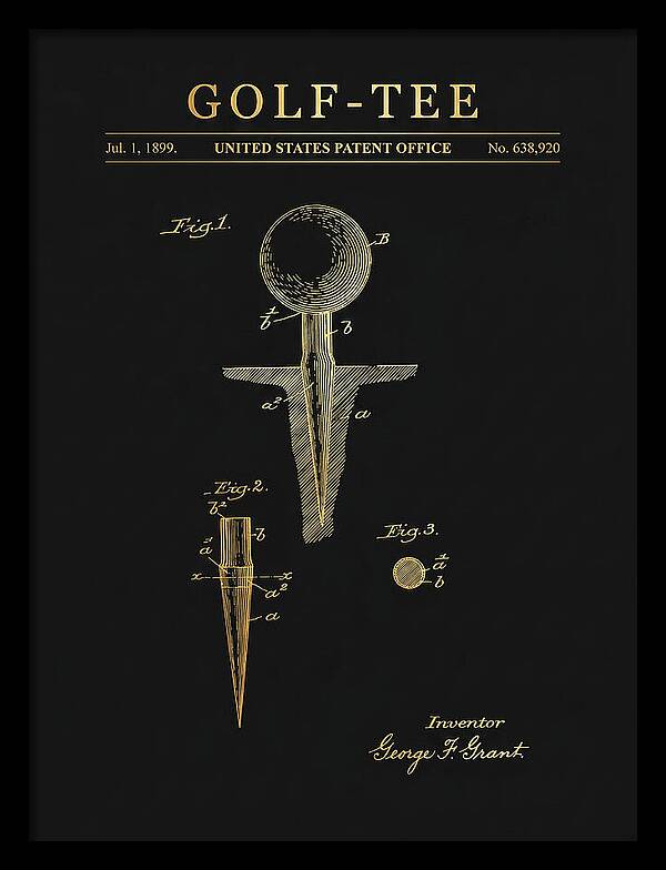 Golf Tee Gold Patent Us638920a