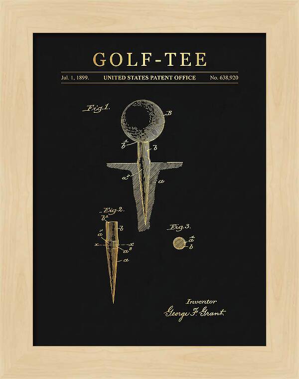 Golf Tee Gold Patent Us638920a