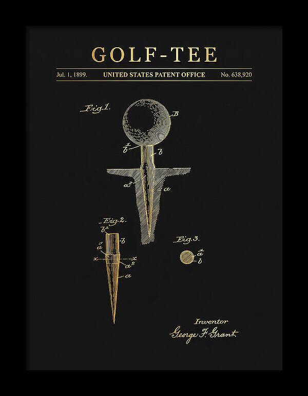 Golf Tee Gold Patent Us638920a