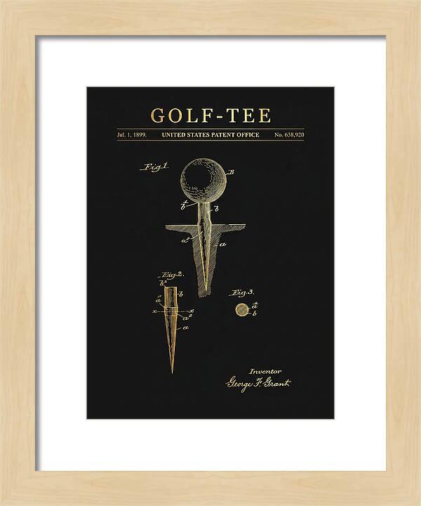 Golf Tee Gold Patent Us638920a