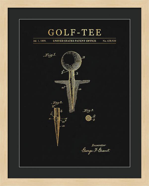 Golf Tee Gold Patent Us638920a