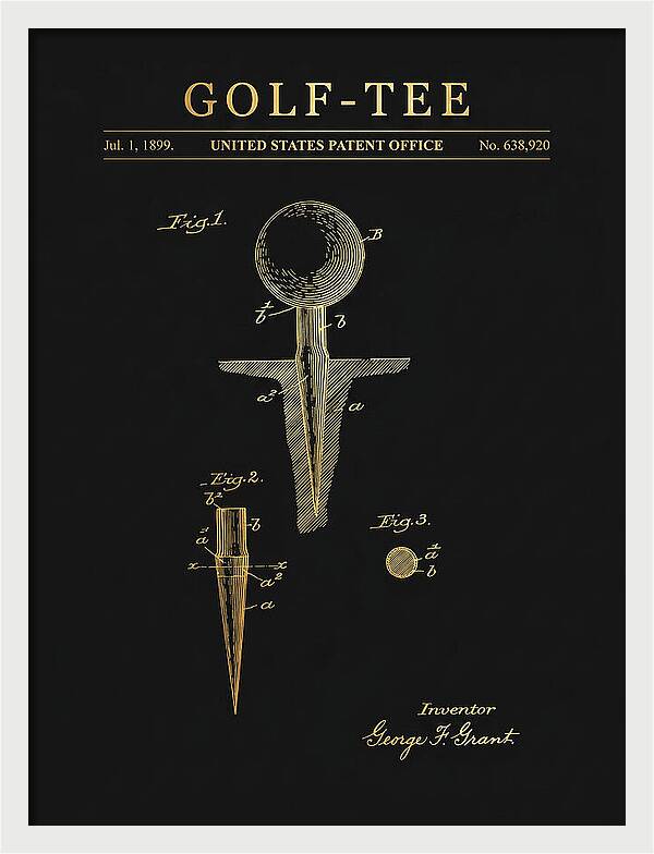 Golf Tee Gold Patent Us638920a