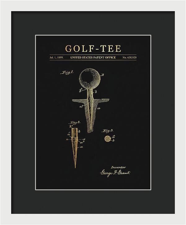 Golf Tee Gold Patent Us638920a
