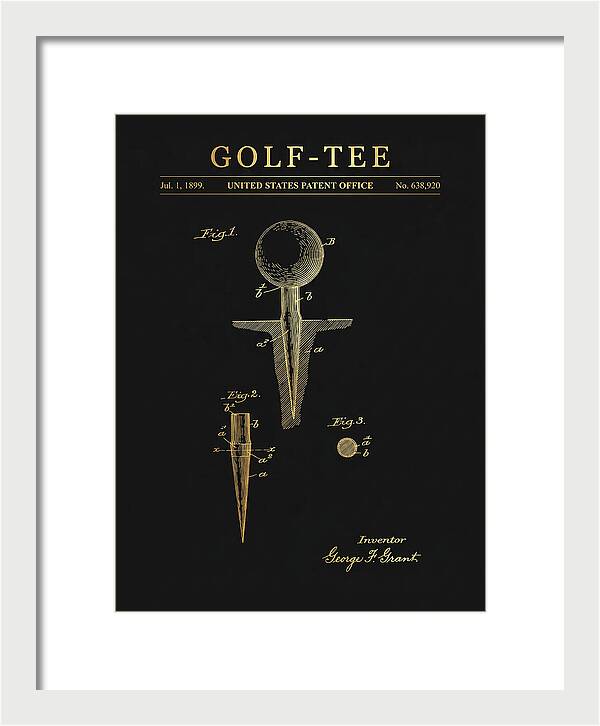 Golf Tee Gold Patent Us638920a