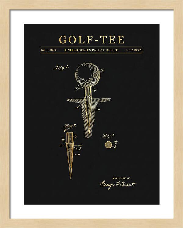 Golf Tee Gold Patent Us638920a