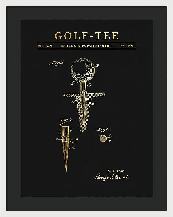 Golf Tee Gold Patent Us638920a