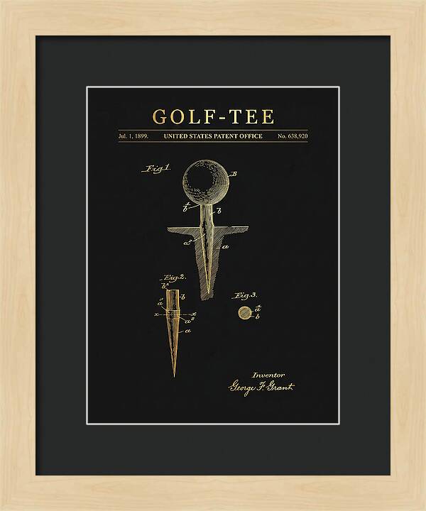 Golf Tee Gold Patent Us638920a