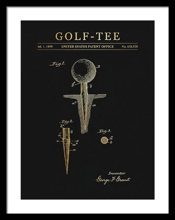 Golf Tee Gold Patent Us638920a