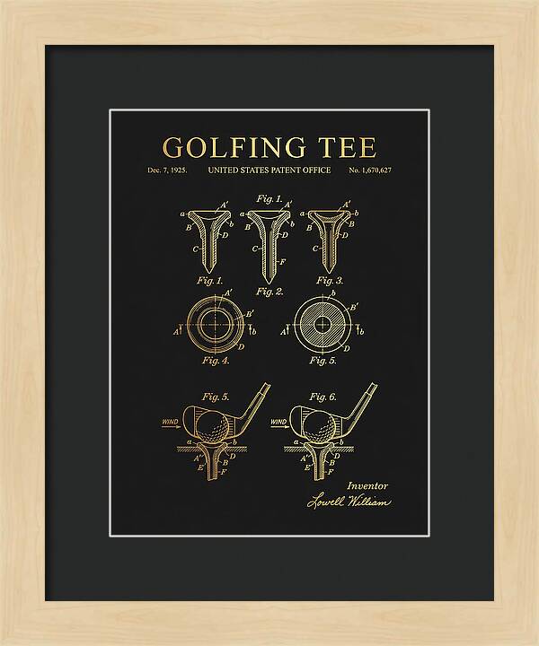 Golfing Tee Gold Patent Us1670627a